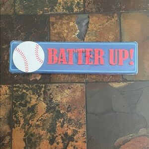 Batter Up Baseball Sign